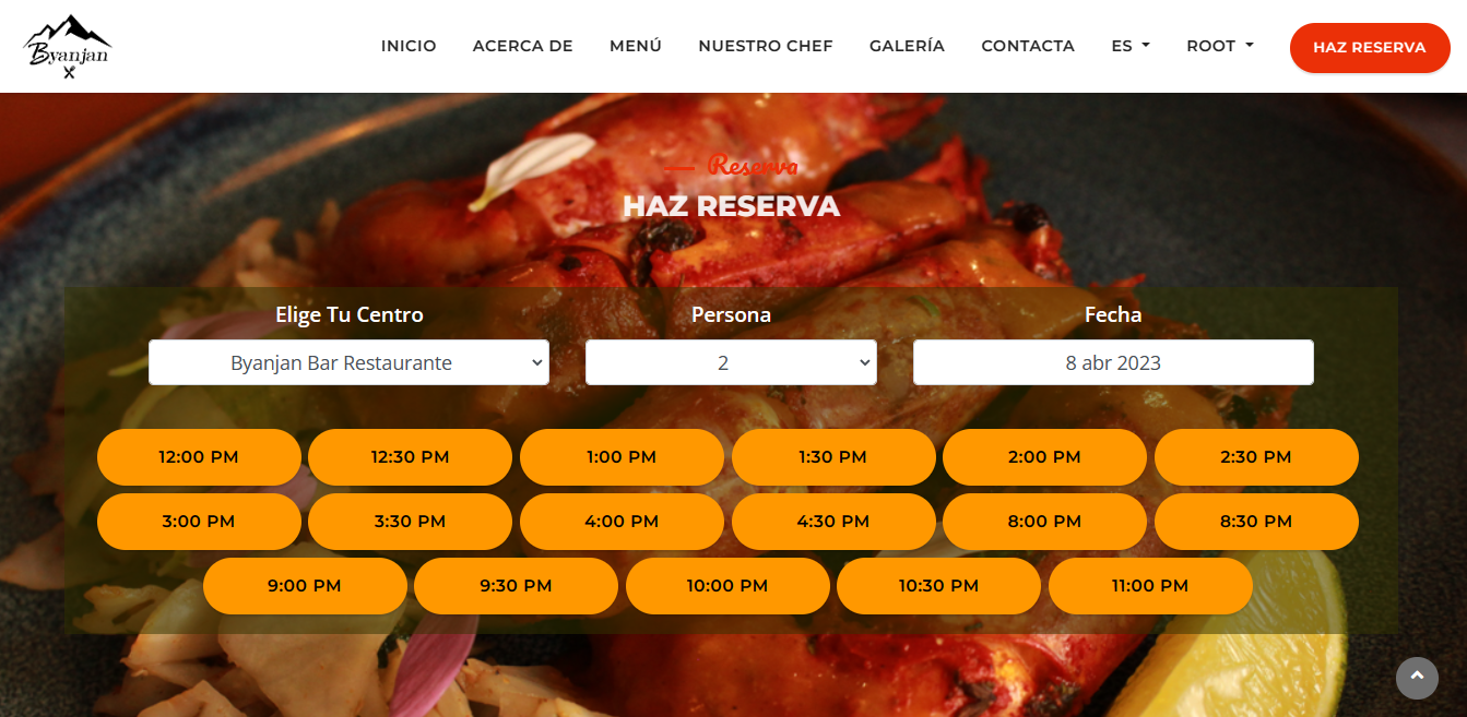 Byanjan table reservation